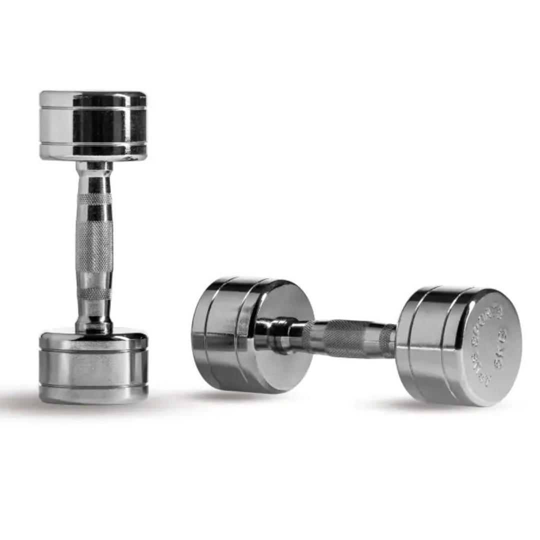 APUS Chromed Dumbbellset 1–10 kg – Professionele Kwaliteit voor Elke Home Gym
