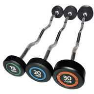 APUS Pre-Loaded Polyurethaan Curl Barbell – EZ Bar Set 10–40 kg