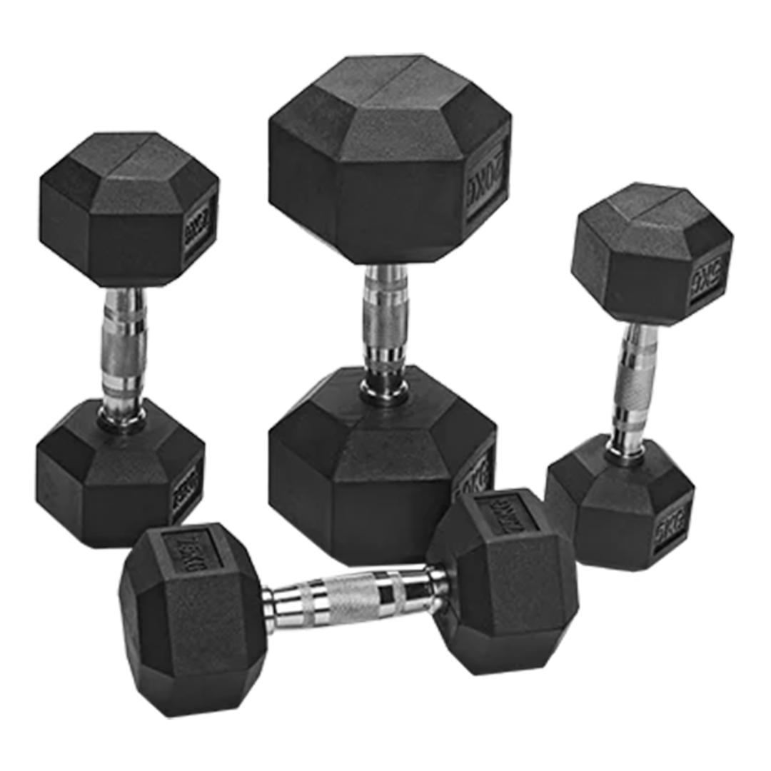 APUS Dumbbells – Hexagonale PVC Dumbbells met Professionele Grip