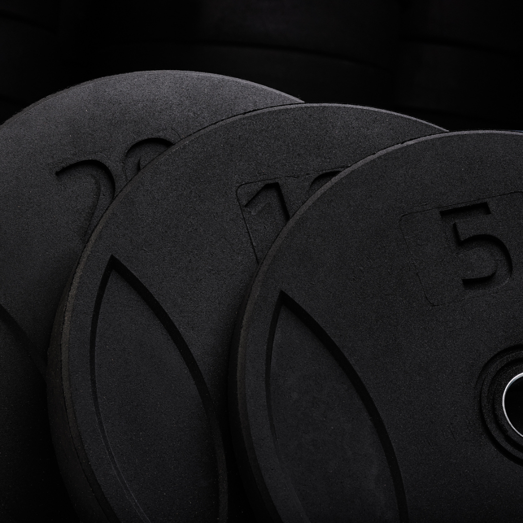 Apus black weight plates detail shot