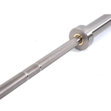 Premium barbell met dubbele knurling en glad middenstuk voor krachtsport close up