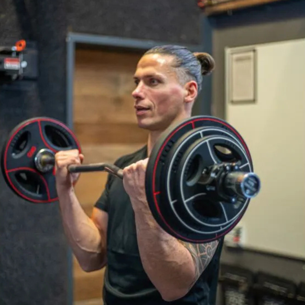 Barbell EZ curlstang chroom voor 50 mm schijven en armtraining model