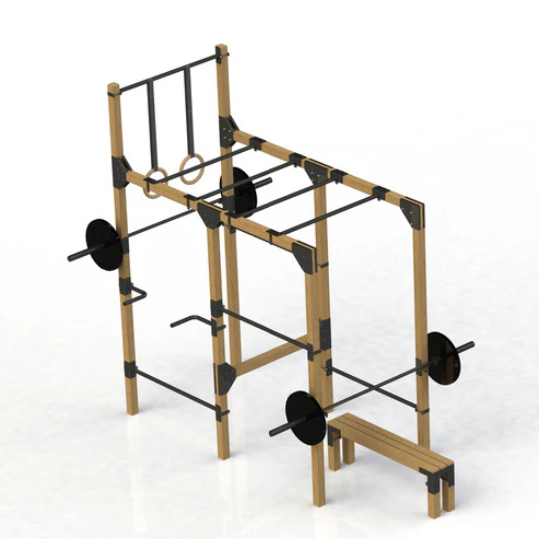 Calisthenics outdoor gym Fitness Pro Double in luxe tuin
