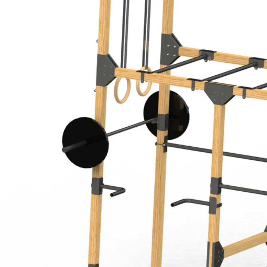 Buiten fitness toestel voor pull-ups en monkeybars