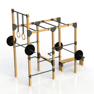 Calisthenics outdoor gym Fitness Pro Double in luxe tuin