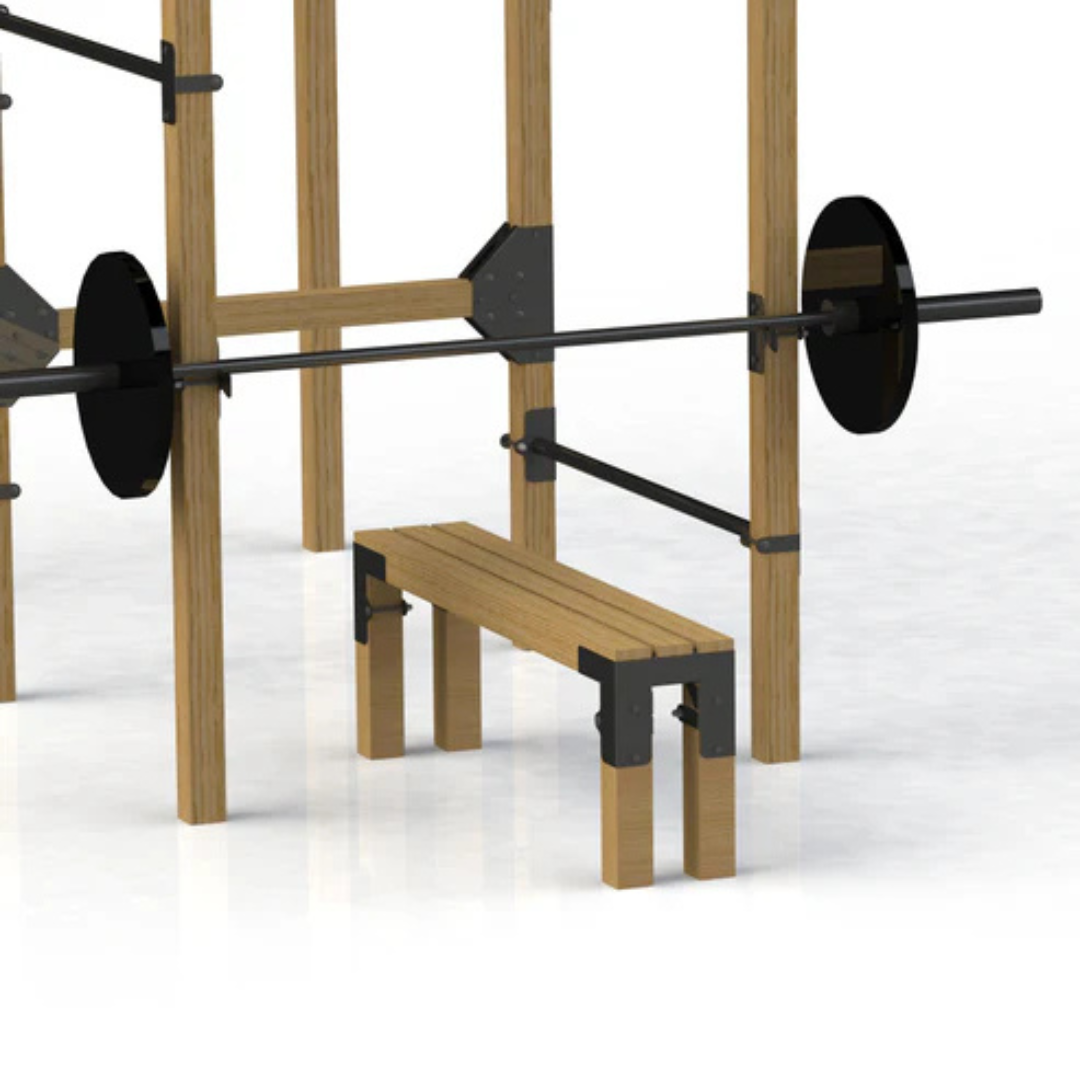 Buiten fitness toestel voor pull-ups en monkeybars