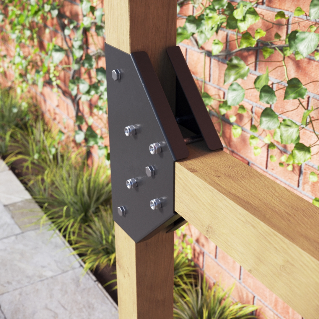 Premium houten buiten gym voor pull-ups en dips close up