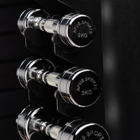 APUS Chromed Dumbbellset 1–10 kg – Professionele Kwaliteit voor Elke Home Gym