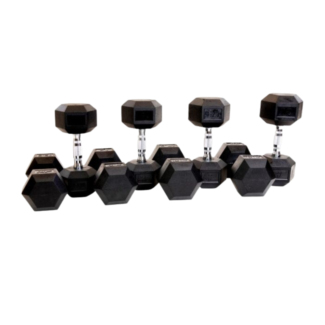 MP Hexagon Dumbbells 12,5-20 kg set voor professionele home gym