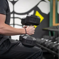 Zeshoekige dumbbell gewichten met rubber coating en stalen grip