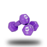 vinyl dumbbells set muscle power gekleurde gewichten 1.5 kg