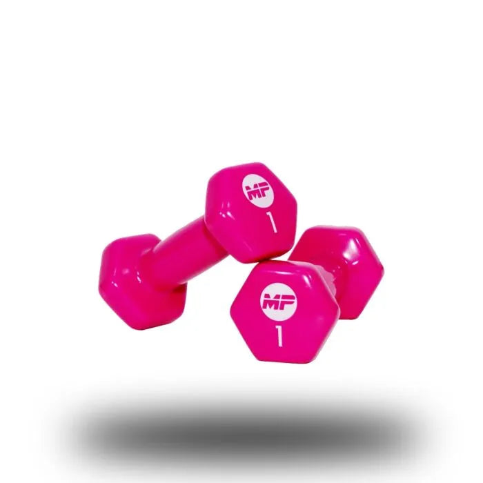vinyl dumbbells set muscle power gekleurde gewichten 1 kg