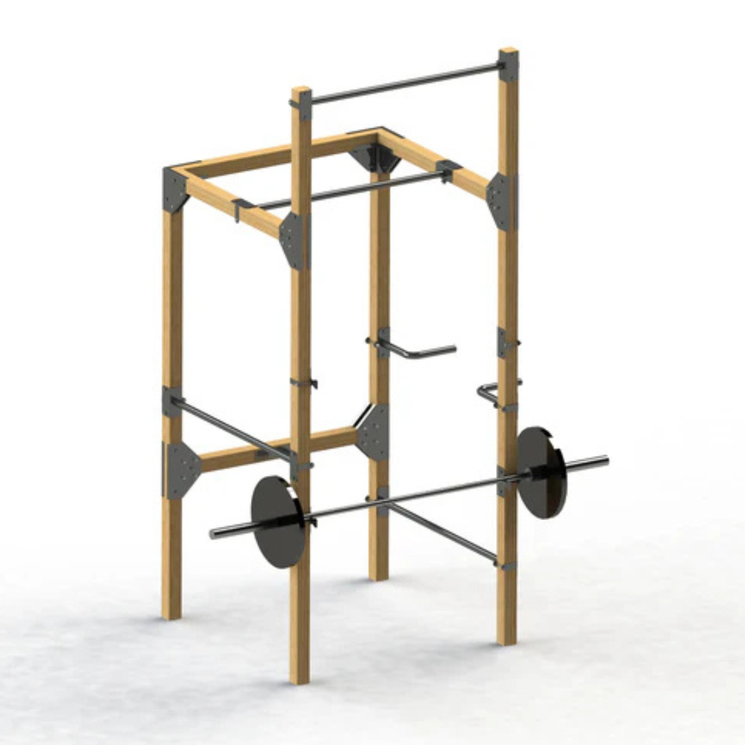 Calisthenics outdoor gym Fitness Pro in moderne tuin