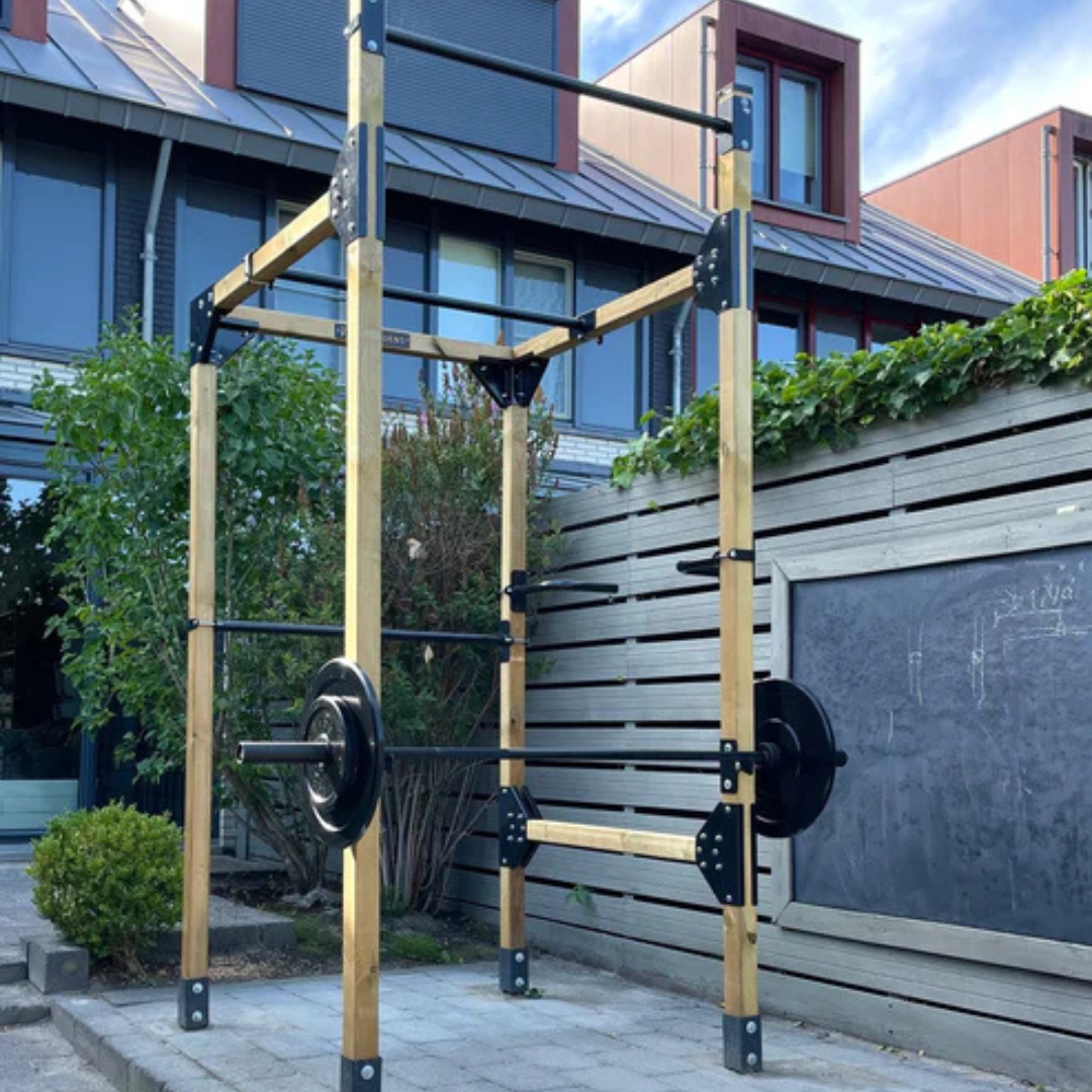 Calisthenics outdoor gym Fitness Pro in moderne tuin