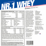 Whey proteïne aardbei milkshake smaak – luxe eiwit poeder voor sporters