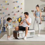 Compact thuis fitness apparaat met verstelbare fitnessbank familie