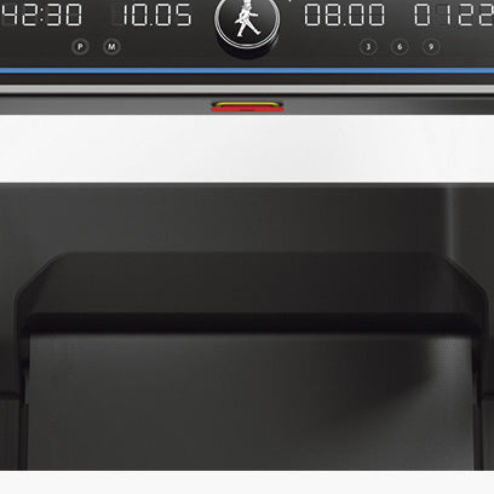 Compacte opvouwbare loopband met zijleuningen close up 