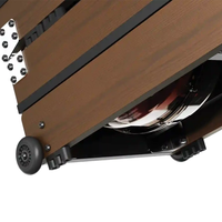 Premium roeitrainer voor thuis met compact tri-fold ontwerp close up
wieltjes