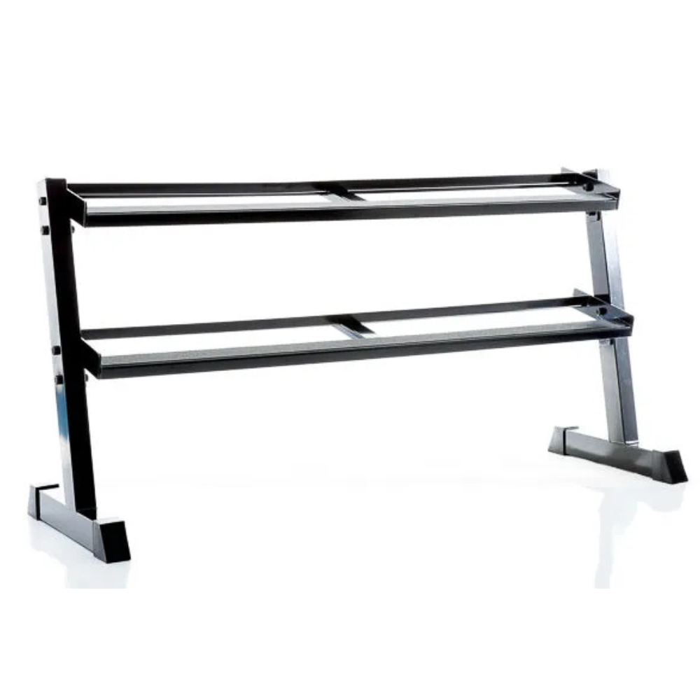 Dumbbell rek 2 laags zwart voor hexa dumbbells fitness opslag zonder dumbbells