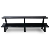 Professioneel dumbbell rack zwart voor fitnessruimte leeg