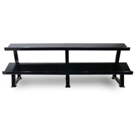 Professioneel dumbbell rack zwart voor fitnessruimte leeg