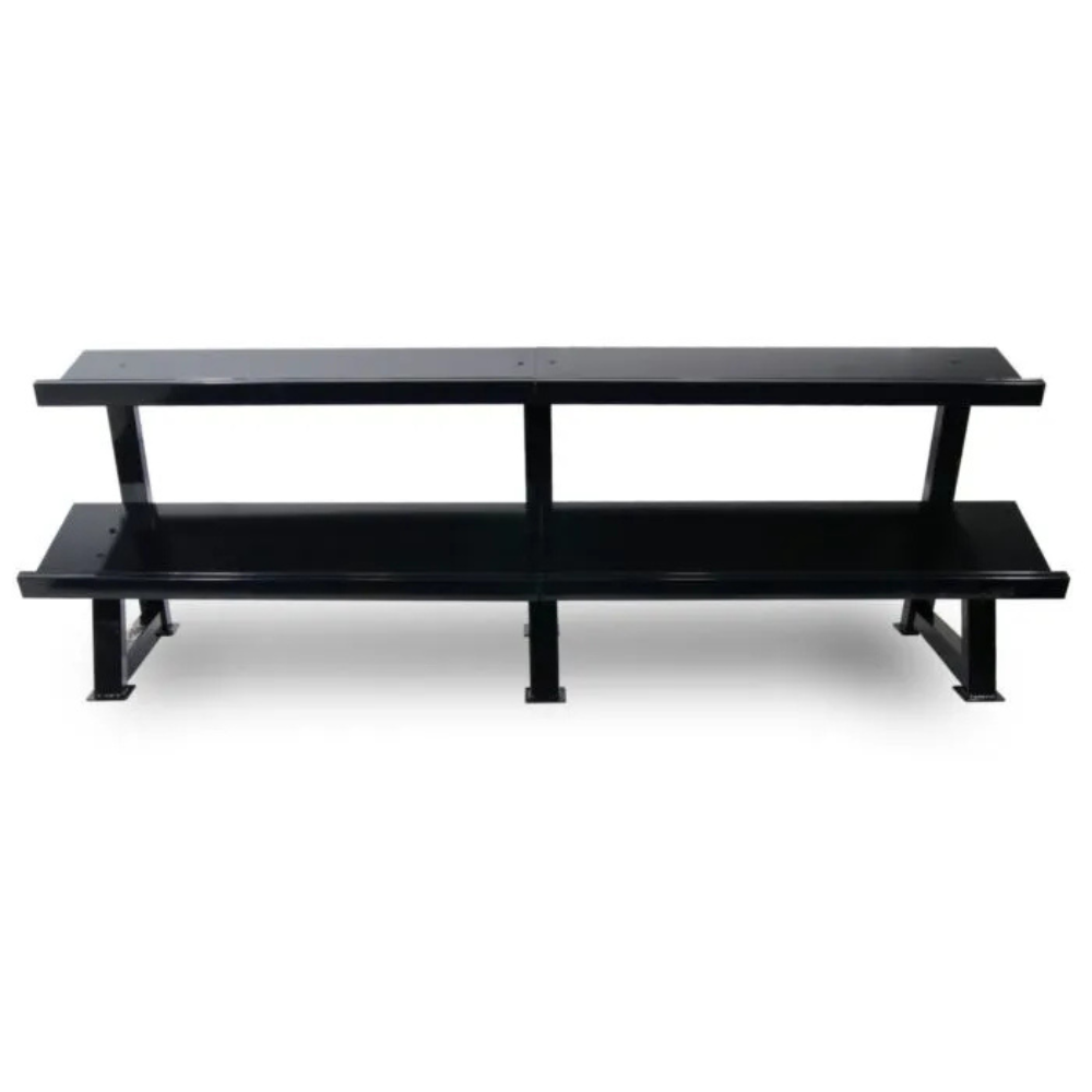 Professioneel dumbbell rack zwart voor fitnessruimte leeg