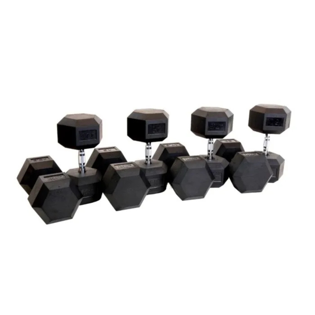 MP Hexagon Dumbbells Set 42,5–50 kg – Absolute Kracht, Professionele Controle