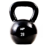 Gietijzeren kettlebell zwart voor home gym 28kg
