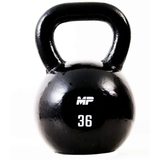 Gietijzeren kettlebell zwart voor home gym 36kg