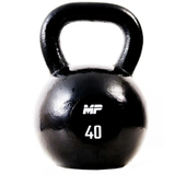 Gietijzeren kettlebell zwart voor home gym 40kg