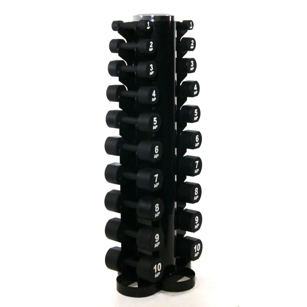 Opbergrek dumbbell toren zwart voor micro en hex dumbbells fitness  PU Urethaan Micro dumbbells