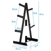 Opbergrek fitness apparatuur met 7 pinnen voor olympische schijven