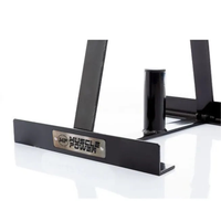 Zwart opbergrek halterschijven voor georganiseerde home gym of sportschool