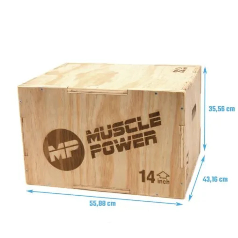 Kleine plyometric box voor box jumps en krachttraining afmetingen