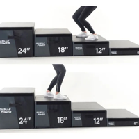 Veilige plyo box set met zachte landing en meerdere hoogtes