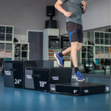 Plyometric box set stapelbaar voor functionele training foto model in beweing