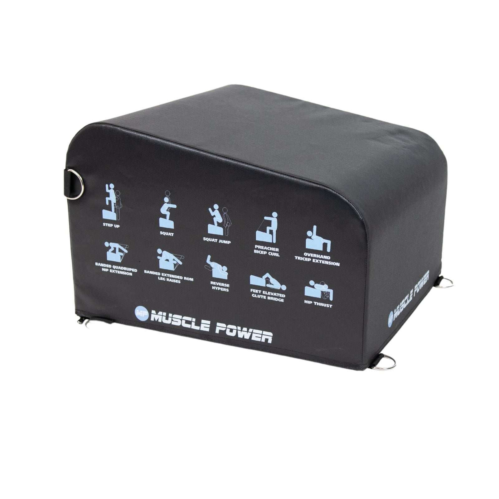 Muscle Power Hip Thrust Box zwart - Muscle Power