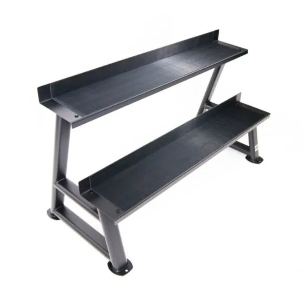 Opbergrek fitness voor kettlebells robuust staal ontwerp zijkant