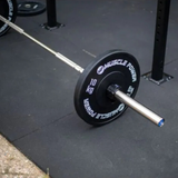 Premium barbell met dubbele knurling en glad middenstuk voor krachtsport