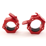 Muscle Power Quick Lock Collar Set Rood Ø 50 mm  – Maximale Grip & Snelle Wissels
