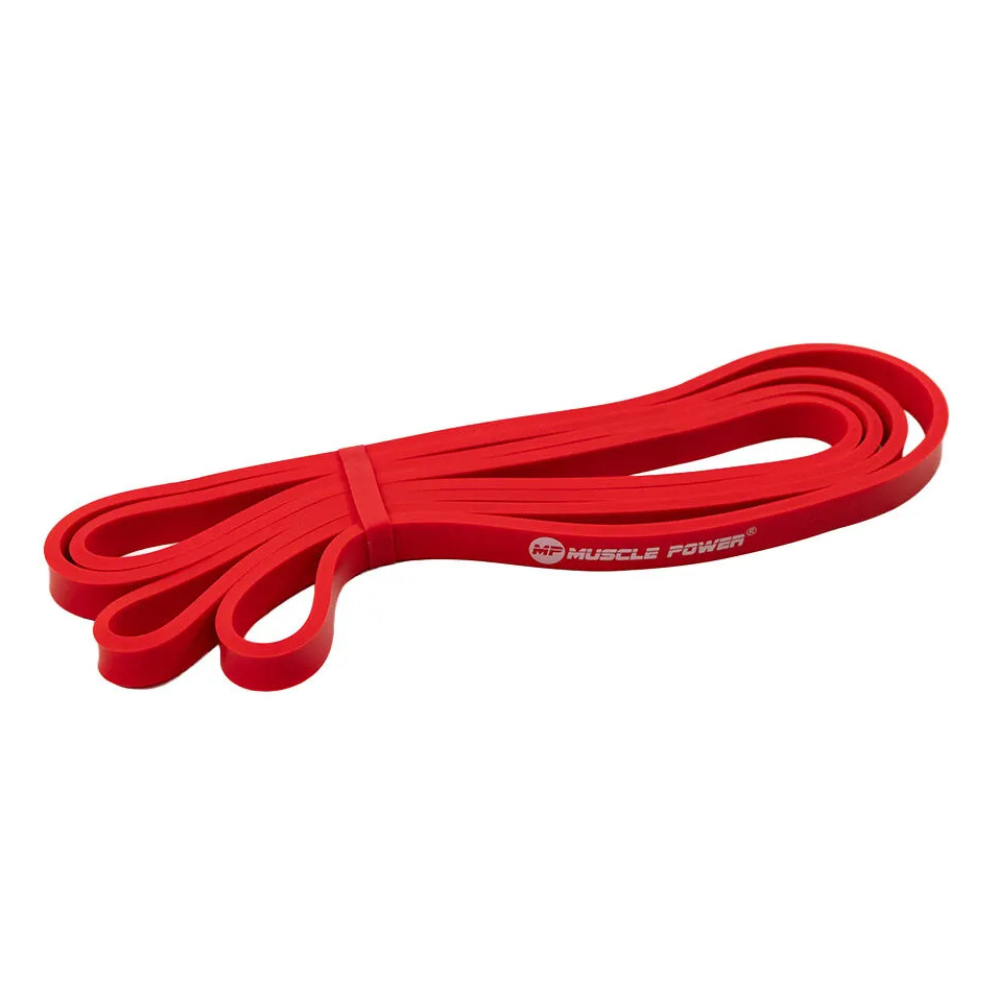 Weerstandsbanden complete set met verschillende powerbands voor krachttraining rood