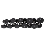 MP1012 Ronde rubber dumbbellset 2-20 kg
