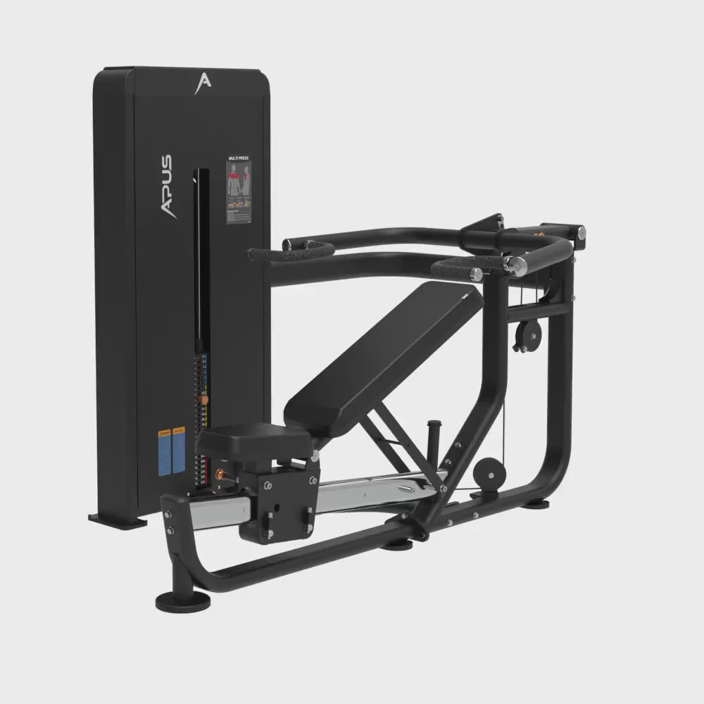 APUS multi press machine professionele fitness apparatuur 360 video